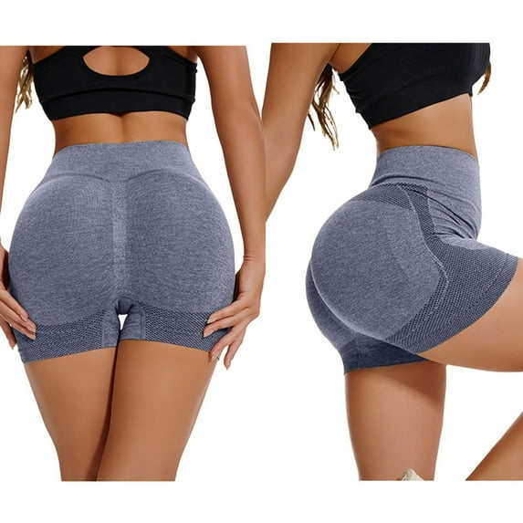 TMOYZQ Gym Shorts Women Seamless Yoga Workout Shorts High-Waisted 3.6'' Scrunch Butt Booty Lifting Athletic Running Shorts