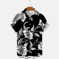 thumbnail image 1 of TMOYZQ Hawaiian Shirt for Men Short Sleeve Tropical Shirts Lapel Button Down Shirts Summer Beach Holiday Shirts (Available in Big and Tall), 1 of 3