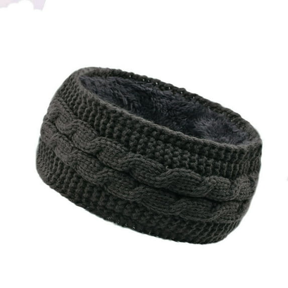 TMOYZQ Headbands for Women Winter Ear Warmers Head Bands Cable Knitted Beanie Thick Fleece Lined Cold Weather Warm Ear Muffs on Clearance