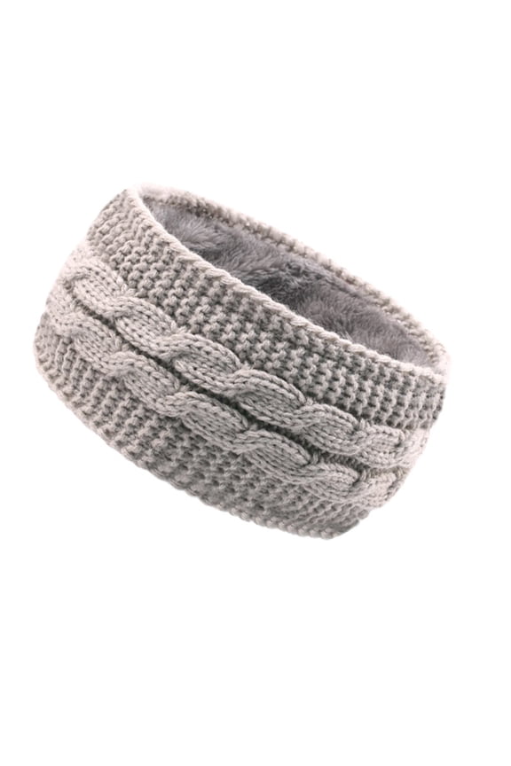 Headbands for Women Winter Ear Warmers Head Bands Cable Knitted Beanie Thick Fleece Lined Cold Weather Warm Ear Muffs on Clearance