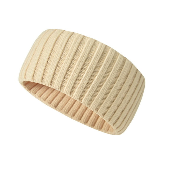 TMOYZQ Headbands for Women Winter Ear Warmers Head Bands Cable Knitted Beanie Thick Fleece Lined Cold Weather Warm Ear Muffs on Clearance