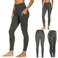 thumbnail image 1 of TMOYZQ High Waisted Leggings with Pockets for Women - Soft Opaque Slim Tummy Control Solid Color Pants for Running Cycling Yoga on Clearance, 1 of 9