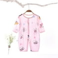 thumbnail image 1 of TMOYZQ Infant Baby Girl Boy One Piece Pajamas Jumpsuit Long Sleeve Button Down Lightweight Summer Pjs Sleepwear Onesie, 1 of 3