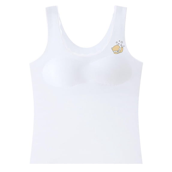 TMOYZQ Kids Girls Sport Bras Seamless Workout Activewear Tank Top Training Crop Bra with Padded