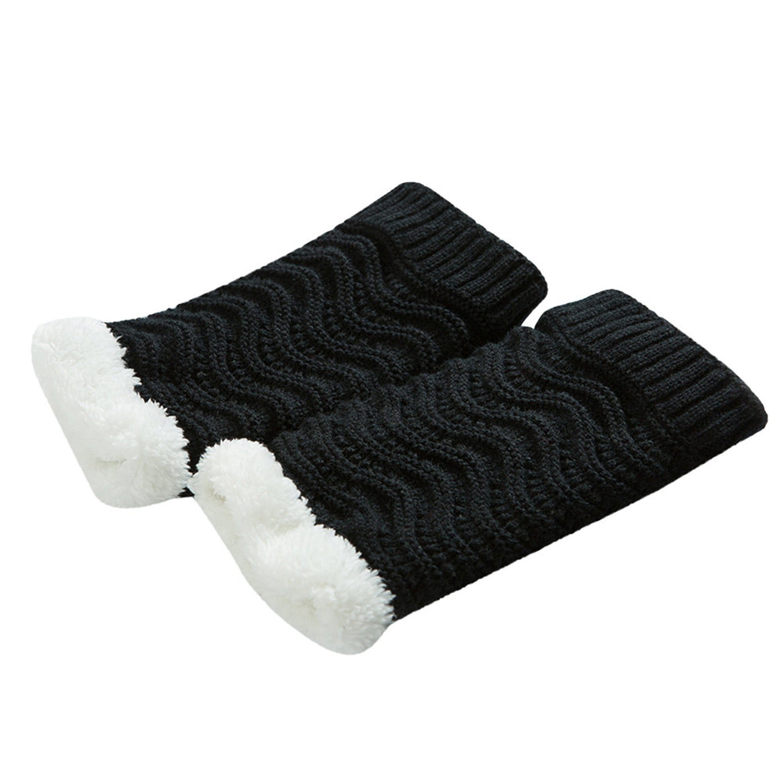 TMOYZQ Knitted Winter Warm Thermal Cashmere Leg Warmers Boot Cuffs Boot ...