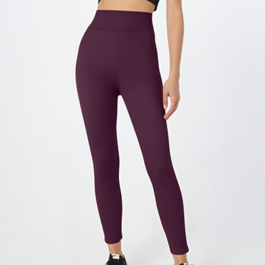 TMOYZQ Leggings for Women High Waist Active Workout Sport Tights Pants Leggings No See Through Tummy Control Solid Color Cycling Yoga Pants for Christmas Gift on Clearance