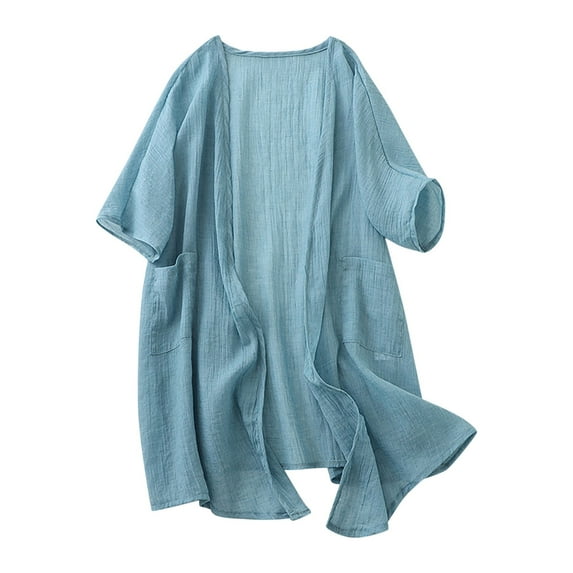 TMOYZQ Lightweight Cardigans for Women Beach Kimono Coverup Sheer Chiffon Cover Ups Casual Loose Open Front Cardigan Tops
