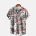 thumbnail image 1 of TMOYZQ Men's Button Down Short Sleeve Hawaiian Shirt Lapel Collar Tropical Printed Casual Bowling Shirts Summer Hawaii Holiday Vacation Shirt, 1 of 3