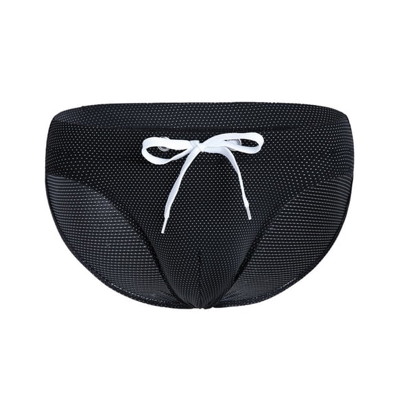 TMOYZQ Men's Drawstring Swim Briefs Low Waist Bikini Bottoms Swimsuit Athletic Training Swimwear Quick Dry Bathing Suit Swim Surfing Boxer Briefs
