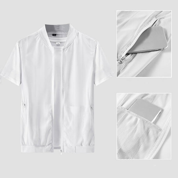 Cxenplz Men's Fishing Vest Summer Outdoor Mesh Work Journalist's Vest Jacket