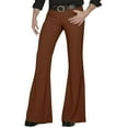 thumbnail image 1 of TMOYZQ Men's Flare Pants Corduroy Trousers 70s Stretch Flare Pants Classic Comfort 60s Outfits, 1 of 8