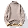 thumbnail image 1 of TMOYZQ Men's Fleece Lined Sweater Lightweigh Long Sleeve Turtleneck Pullover Sweatshirt Fall Winter Casual High Neck Warm Jumper Tops, 1 of 6