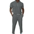 thumbnail image 1 of TMOYZQ Men's Golf Track Suit Sets 2 Piece Casual Athletic Jogging Outfits Fashion Short Sleeve Sweatsuit Comfy Sets, 1 of 6