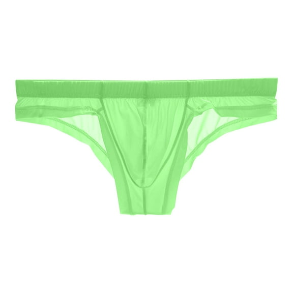 TMOYZQ Men's Ice Silk Bikini Briefs Quick Dry Low Rise Triangle Bikinis Breathable Soft Stretch Elastic Waistband Bulge Pouch Underwear Comfort Tagless Underpants