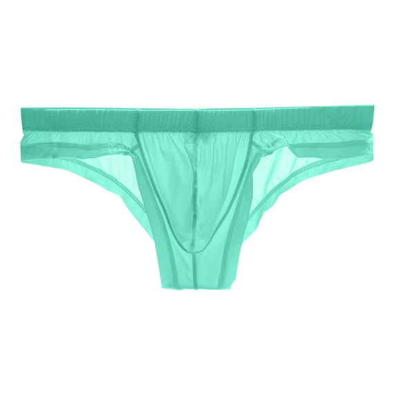 TMOYZQ Men's Ice Silk Bikini Briefs Quick Dry Low Rise Triangle Bikinis Breathable Soft Stretch Elastic Waistband Bulge Pouch Underwear Comfort Tagless Underpants