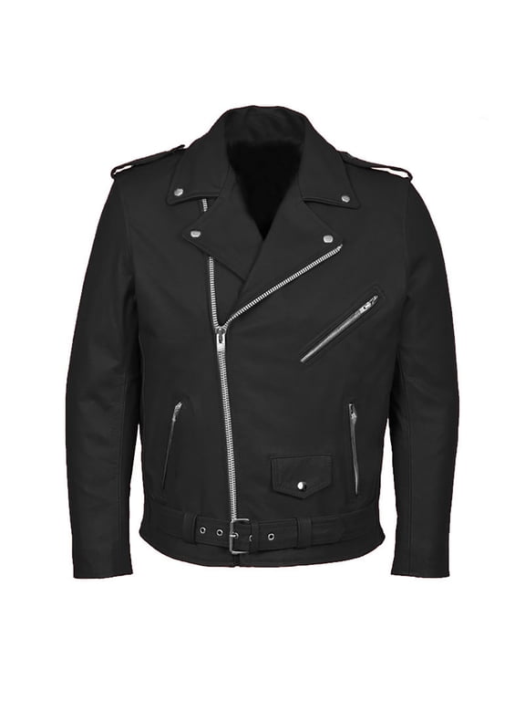 Men's Leather Biker Jacket Vintage Stand Collar Motorcycle PU Jacket Casual Fall Winter Lightweight Full Zip Up Slim Fitted Jacket Coats