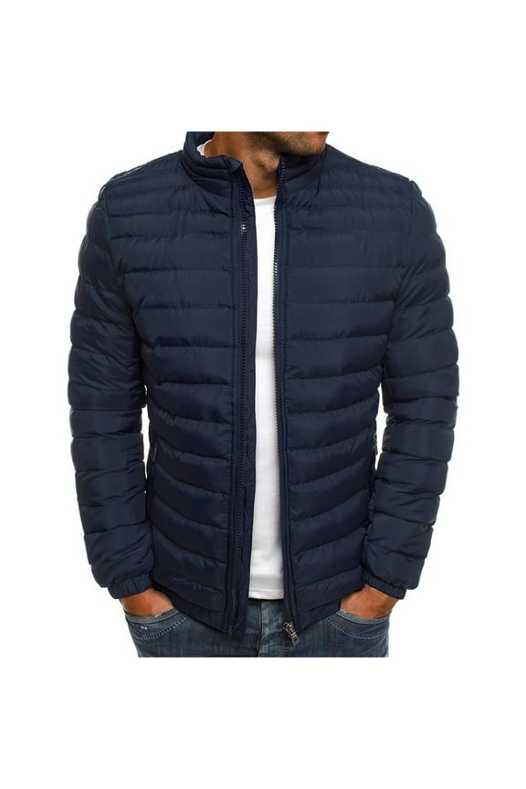 Men's Lightweight Winter Packable Puffer Jacket Full Zip Insulated Waterproof Warm Quilted Down Parka Jacket Coat Outerwear for Cold Weather (S-3XL)