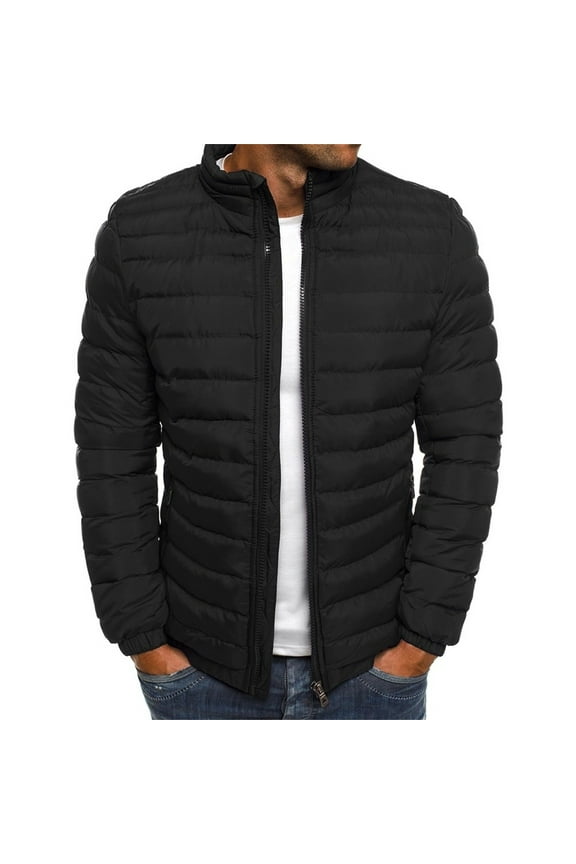 Men's Lightweight Winter Packable Puffer Jacket Full Zip Insulated Waterproof Warm Quilted Down Parka Jacket Coat Outerwear for Cold Weather (S-3XL)
