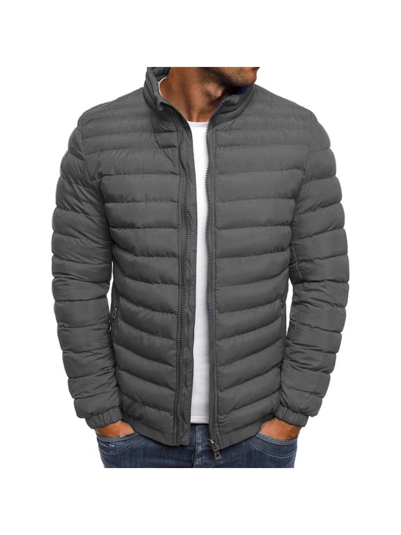 Men's Lightweight Winter Packable Puffer Jacket Full Zip Insulated Waterproof Warm Quilted Down Parka Jacket Coat Outerwear for Cold Weather (S-3XL)