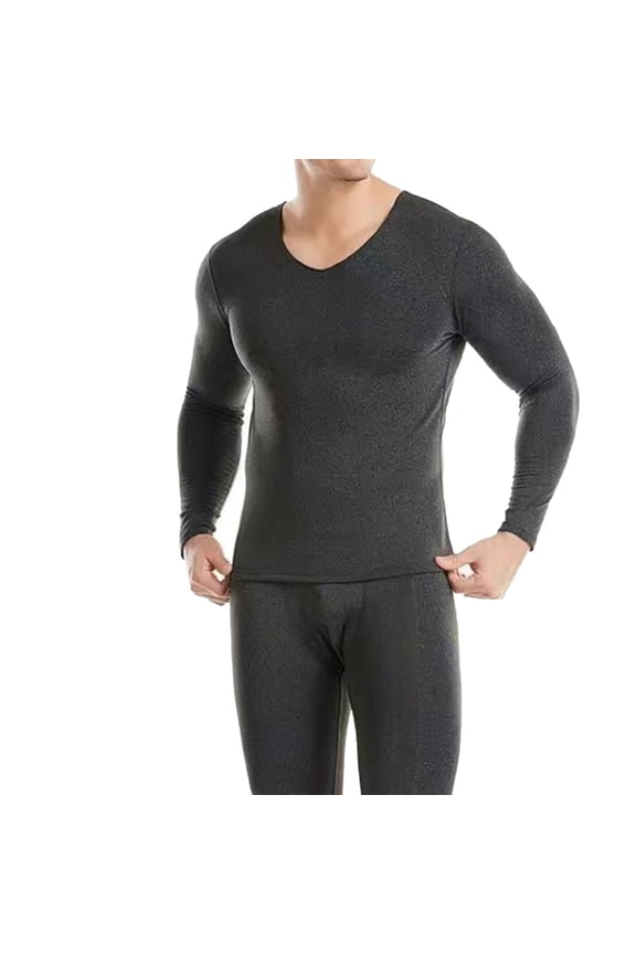 Men's Long Sleeve Thermal Underwear Winter Warm Fleece Base Layer Thermals Bottom Top Undershirt for Cold Weather (Available in Big & Tall)