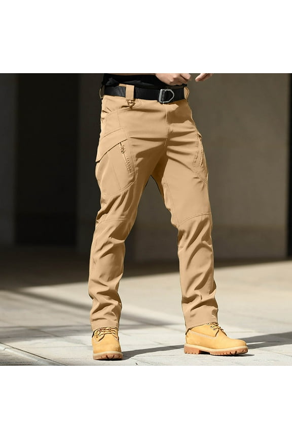 Men's Military Cargo Pants 2024 Stretch Loose Fit Straight-Leg Camouflage Trousers Outdoor Hiking Jogging Pants with Multi Pockets