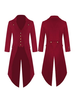 Mens red tailcoat jacket discount