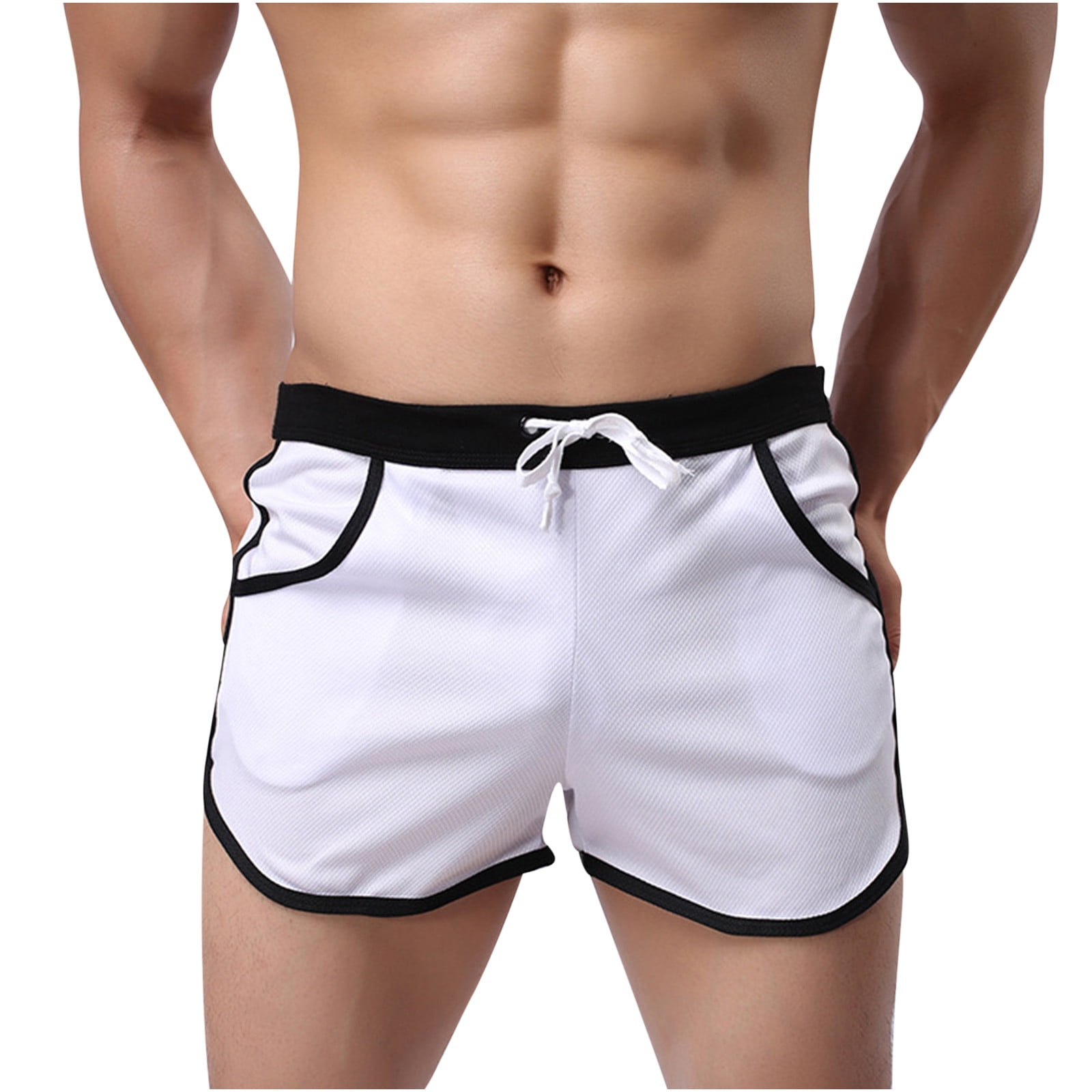 TMOYZQ Men's Quick Dry Swim Trunks Athletic Bathing Suit Boxer Briefs