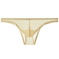 thumbnail image 1 of TMOYZQ Men's See-Through Breathable Mesh T-Back G-Strings Thong Bulge Pouch Stretch Tagless Underwear Low Waist Butt-Flaunting Bikini Briefs Male Panties, 1 of 3