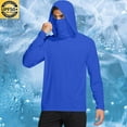 thumbnail image 1 of TMOYZQ Men's Sun Protection Hoodie Shirts Quick Dry UPF 50+ Long Sleeve Fishing Lightweight Shirts with Mask Sun Guard, 1 of 6