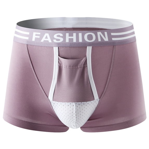 TMOYZQ Men's Underwear on Clearance Breathable Mesh Boxer Briefs Huge Pouch Trunks Short Leg Underwear