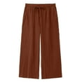 thumbnail image 1 of Cxenplz Men's Wide Leg Pants Casual Beach Flowy Pants Elastic Waisted Drawstring Palazzo Trousers with Pockets, 1 of 3