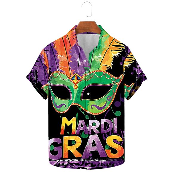 TMOYZQ Mens Hawaiian Shirts Funny Short Sleeve Button Up Beach Summer Button Down Hawaiian Shirt Big and Tall Holiday Theme Party Shirts