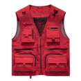 thumbnail image 1 of TMOYZQ Mens Mesh Lined Casual Fishing Vests with Multi Pockets Outdoor Lightweight Breathable Work Travel Photo Cargo Vest Jacket Travel Hunting Camping Outerwear, 1 of 1