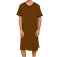 thumbnail image 1 of TMOYZQ Mens Nightgown Short Sleeve Lounge Sleep Shirt Pajama Casual Soft Big and Tall Nightshirt Comfy Nightwear, 1 of 5