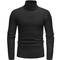 TMOYZQ Mens Plus Size Sweaters Slim Fit Long Sleeve Turtleneck Knitted Jumper Tops Fall Winter Casual Warm Pullover Sweaters