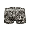 thumbnail image 1 of TMOYZQ Mens Sexy Leopard Print Double Pouch Boxer Briefs Stretch Breathable Soft Support Ball Pouch Bulge Enhancing Underwear Quick Dry Bikini Briefs Trunks Underpants, 1 of 4