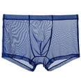 thumbnail image 1 of TMOYZQ Mens Sheer Mesh Boxer Briefs Breathable Ultra Thin Bulge Pouch Underwear Low Rise Stretch Boxers Cooling Trunks Tagless Underpants, 1 of 2