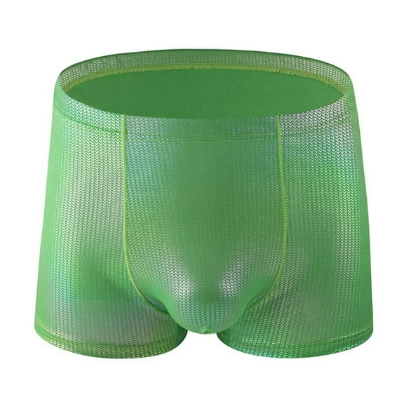 TMOYZQ Mens Shiny Underwear 3D Bulge Pouch Sparkly Boxer Briefs Comfort Breathable Panties Soft Stretch Mid Rise Trunks Lingerie Clubwear