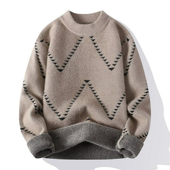 TMOYZQ Mens Sweater Casual Turtleneck Knit Pullover Sweater Fall Winter Long Sleeve Crewneck Thermal Sweaters Slim Fit Soft Classic Sweaters