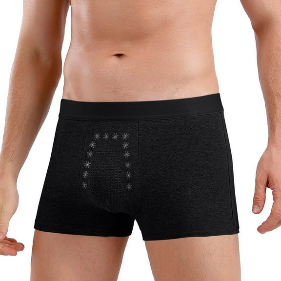 TMOYZQ Mens Underwear Boxer Briefs Breathable Short Leg Athletic Trunks Underwear Cotton No Fly Boxers