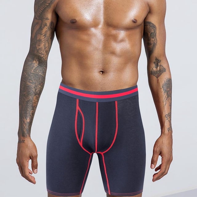 3-Pack Men's Cotton Boxer Briefs – Tagless, Soft Comfort Waistband With Fly (S-2XL)