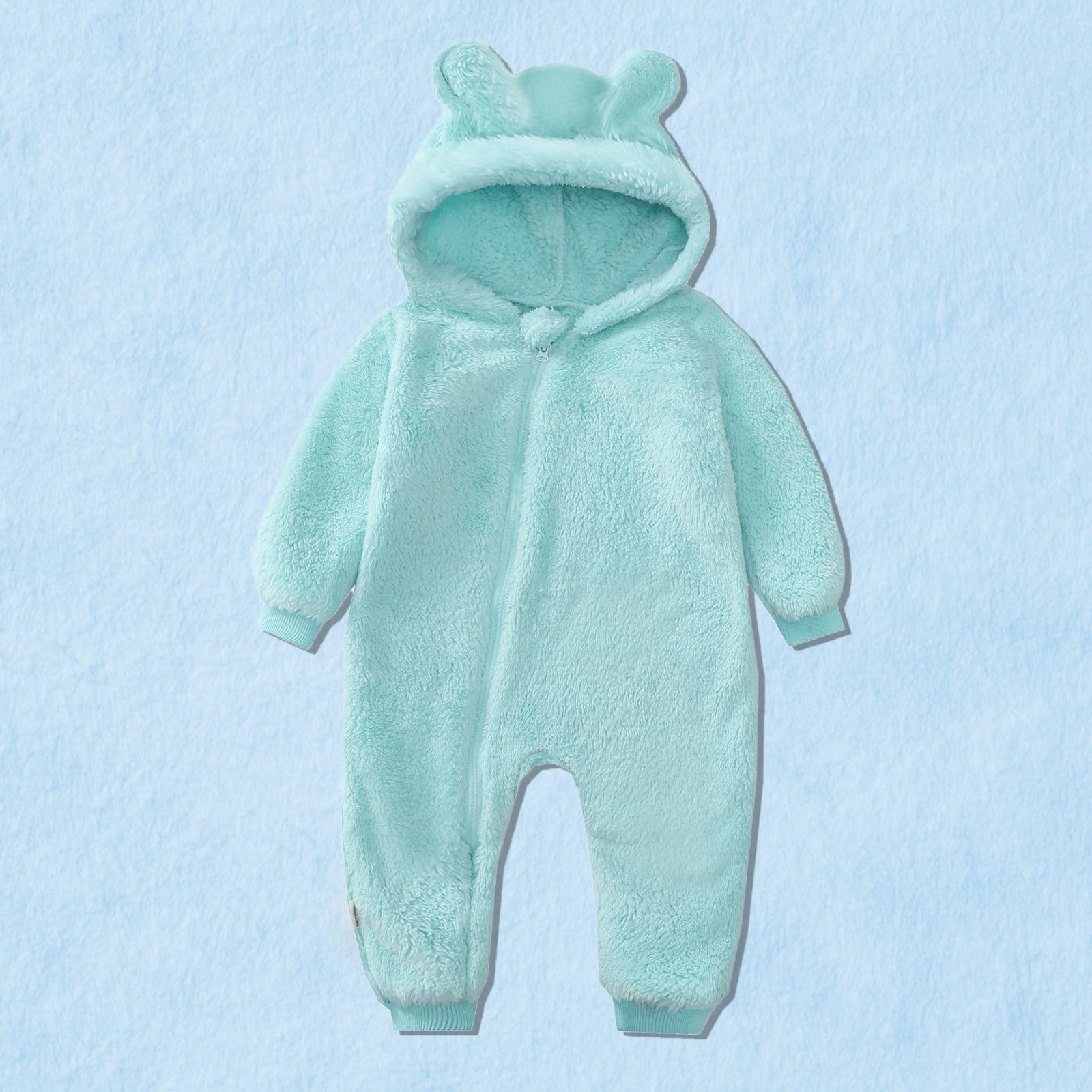 TMOYZQ Newborn Baby Girls Boys Cute Bear Fleece Footie Bunting