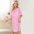 thumbnail image 1 of TMOYZQ Nightgownfor Women Short Sleeve Tricot Nightgowns Lightweight Stain Casual Nights, 1 of 7