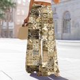 thumbnail image 1 of TMOYZQ Palazzo Pants for Women 2025, Elastic High Waisted Boho Casual Loose Wide Leg Pants Plus Size Print Baggy Lounge Trouser Pants on Clearance, 1 of 6