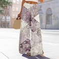 thumbnail image 1 of Cxenplz Palazzo Pants for Women 2025, Elastic High Waisted Boho Casual Loose Wide Leg Pants Plus Size Print Baggy Lounge Trouser Pants on Clearance, 1 of 6