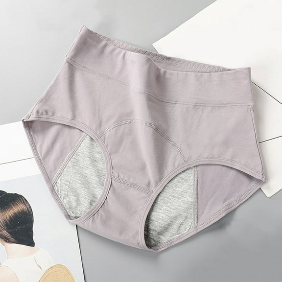 TMOYZQ Period Underwear for Women High Waisted Heavy Flow Postpartum Panties Soft Cotton Leakproof Menstrual Briefs for Teens