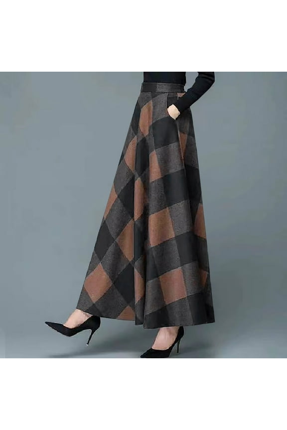 Pleated Skirt for Women, Womens Summer High Waist A Line Flared Midi Skirts with Pockets Casual Floral Printed Swing Skirts Cocktail Dresses for Women Evening Party