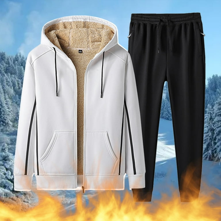 TMOYZQ Plus Size Fleece Track Suits for Women Set Casual Full Zip Hoodie Workout Pants Jogging Suits Winter Warm 2 Piece Outfits Two Piece Sweatsuit Sets with Pockets Walmart