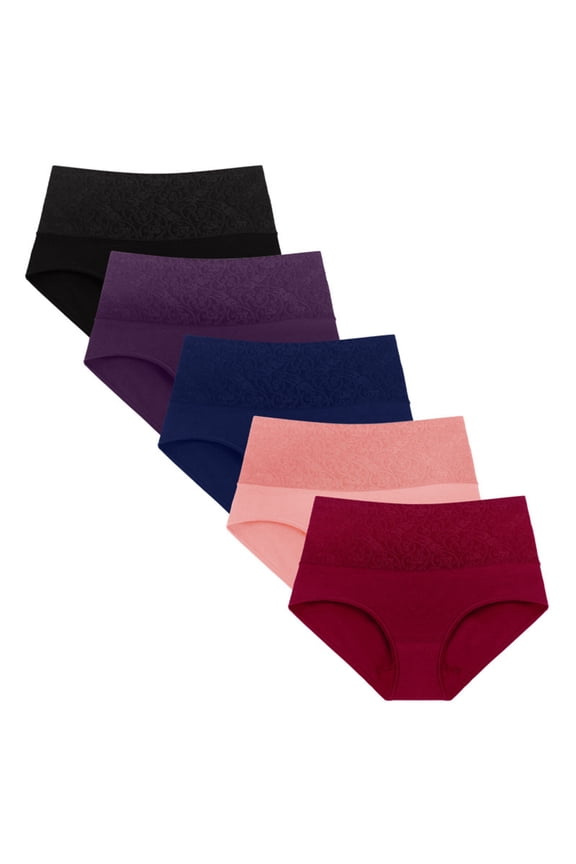 Plus Size Seamless Underwear for Women High Waist No Show Ladies Panties Soft Tummy Control Full Coverage Stretch Invisible Briefs