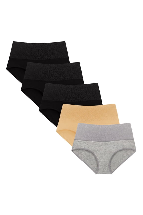 Plus Size Seamless Underwear for Women High Waist No Show Ladies Panties Soft Tummy Control Full Coverage Stretch Invisible Briefs